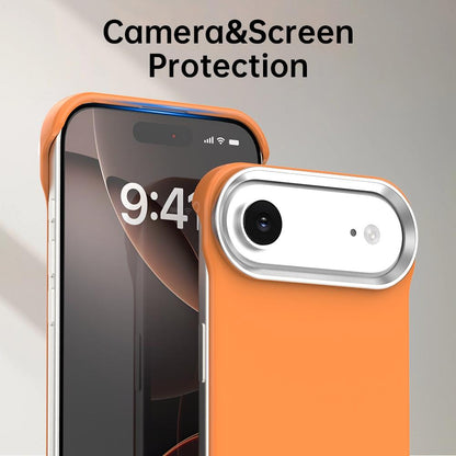 For iPhone Air Ultra-Slim Frameless TPU + PET + PC Shockproof Phone Case - Orange - EDA009752904B