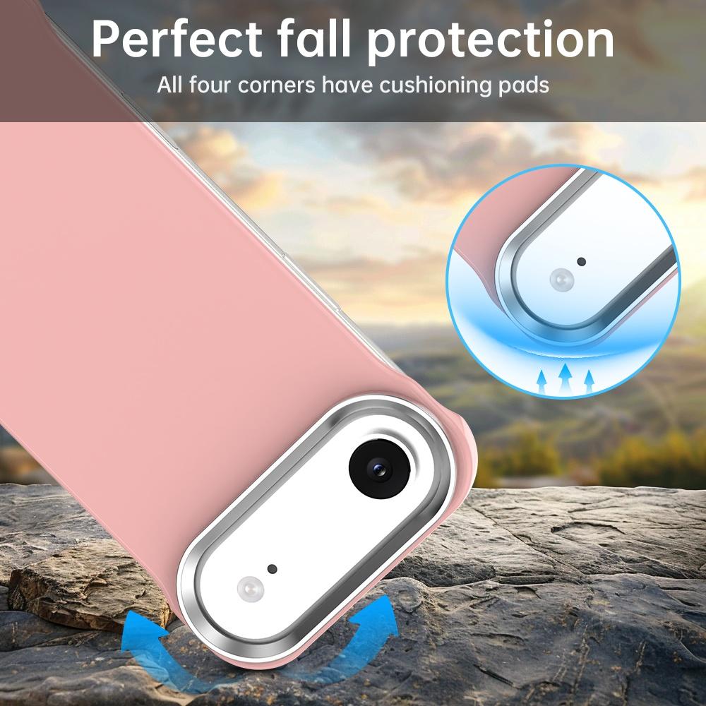For iPhone Air Ultra-Slim Frameless TPU + PET + PC Shockproof Phone Case - Pink - EDA009752904C