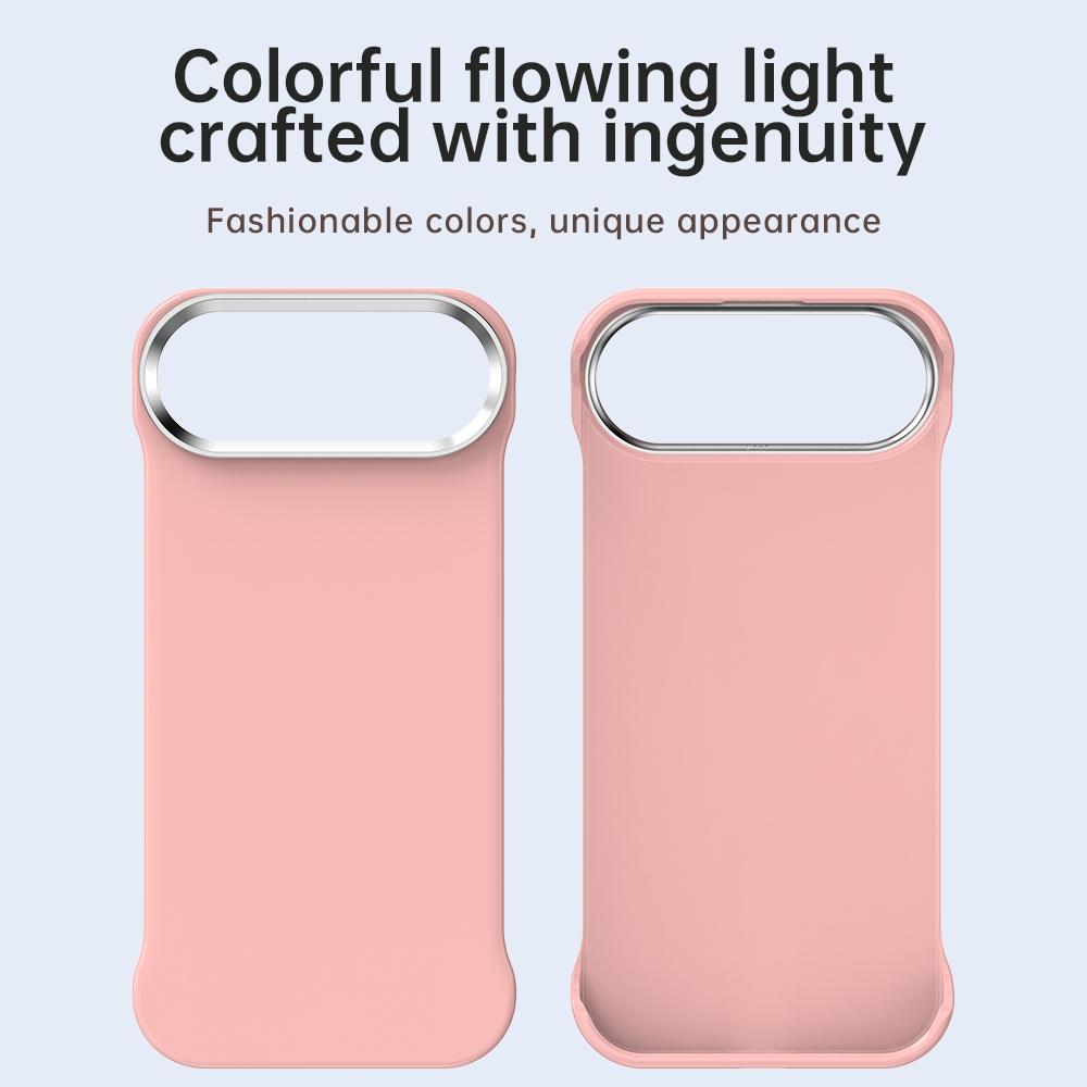 For iPhone Air Ultra-Slim Frameless TPU + PET + PC Shockproof Phone Case - Pink - EDA009752904C