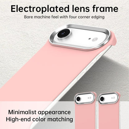 For iPhone Air Ultra-Slim Frameless TPU + PET + PC Shockproof Phone Case - Pink - EDA009752904C