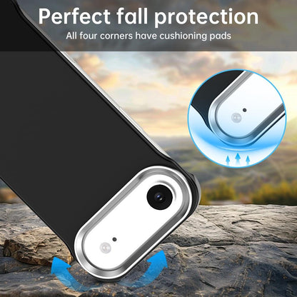For iPhone Air Ultra-Slim Frameless TPU + PET + PC Shockproof Phone Case - Black - EDA009752904D