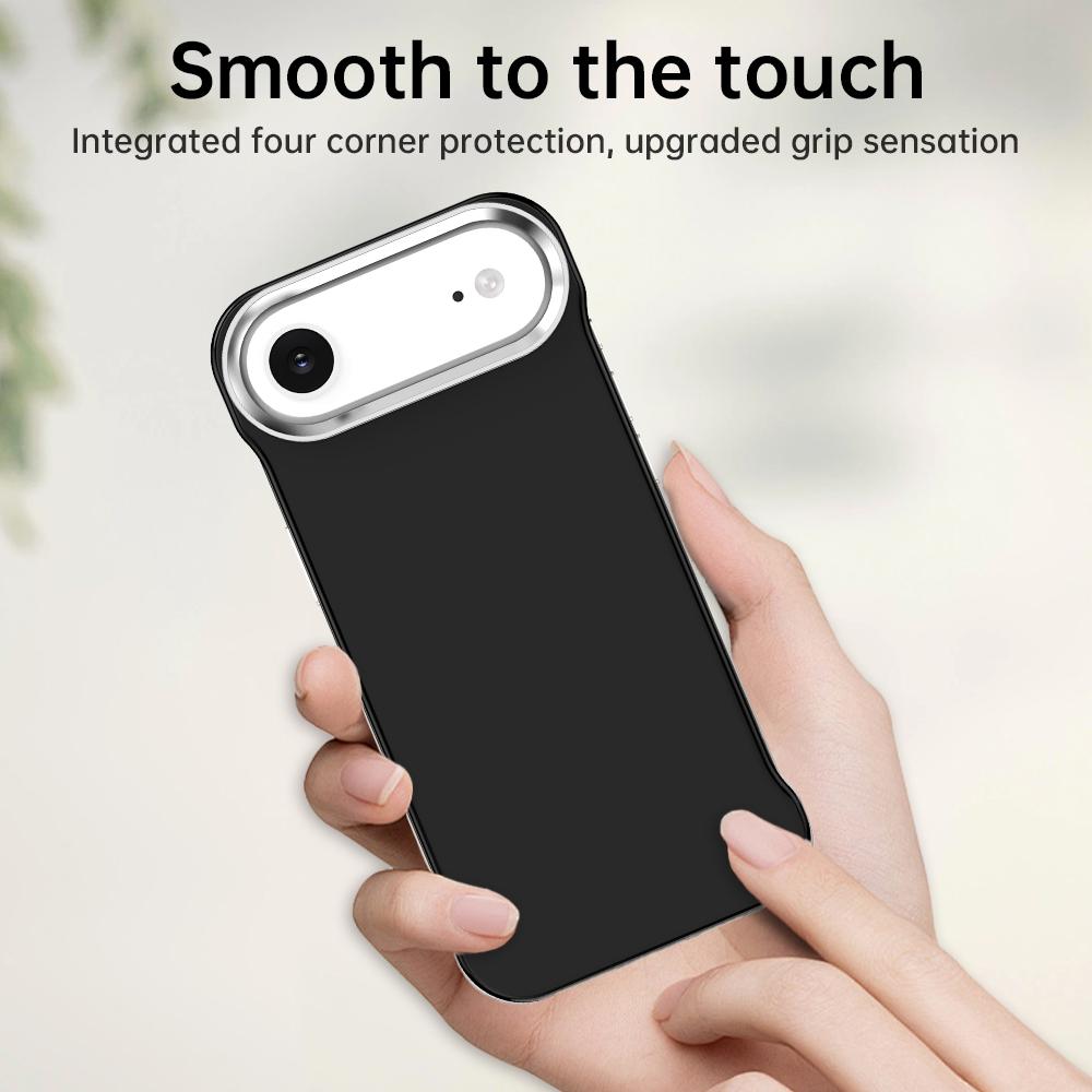 For iPhone Air Ultra-Slim Frameless TPU + PET + PC Shockproof Phone Case - Black - EDA009752904D
