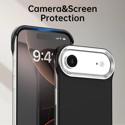 For iPhone Air Ultra-Slim Frameless TPU + PET + PC Shockproof Phone Case - Black - EDA009752904D