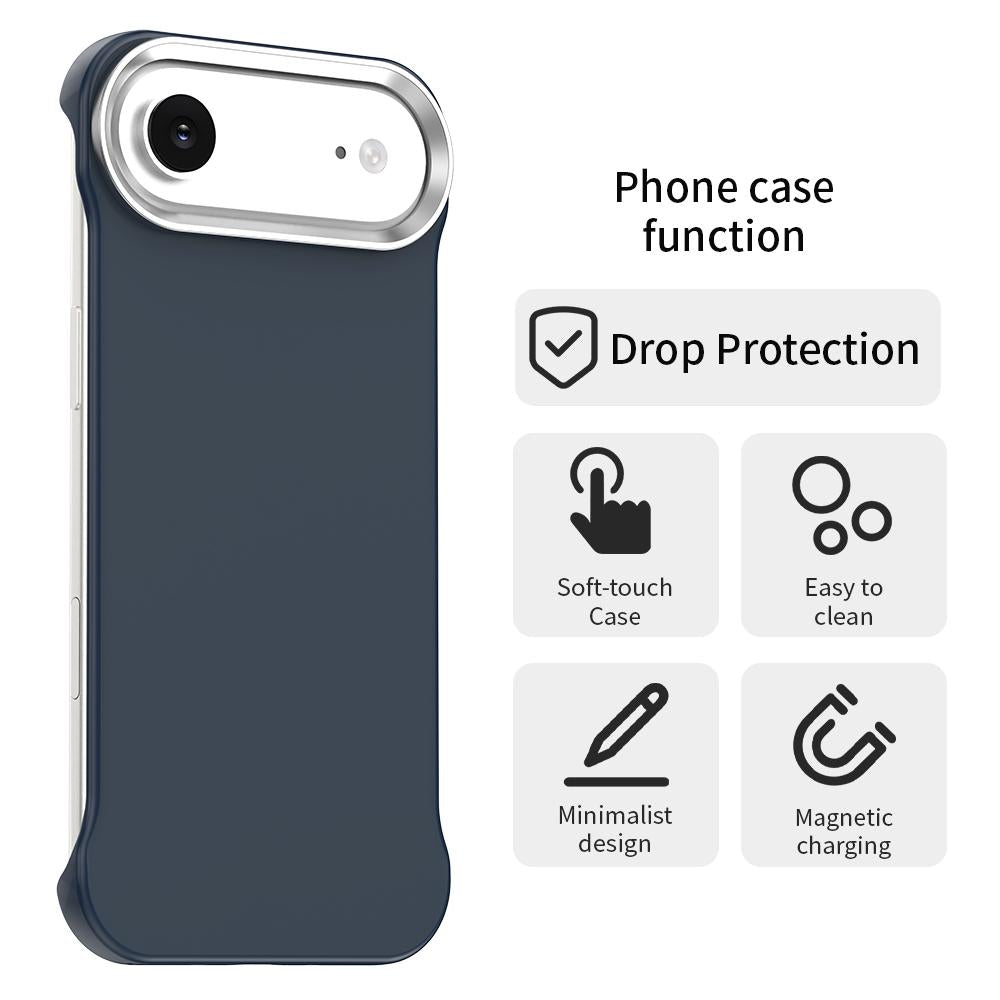 For iPhone Air Ultra-Slim Frameless TPU + PET + PC Shockproof Phone Case - Blue - EDA009752904E