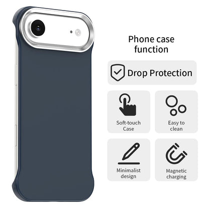 For iPhone Air Ultra-Slim Frameless TPU + PET + PC Shockproof Phone Case - Blue - EDA009752904E