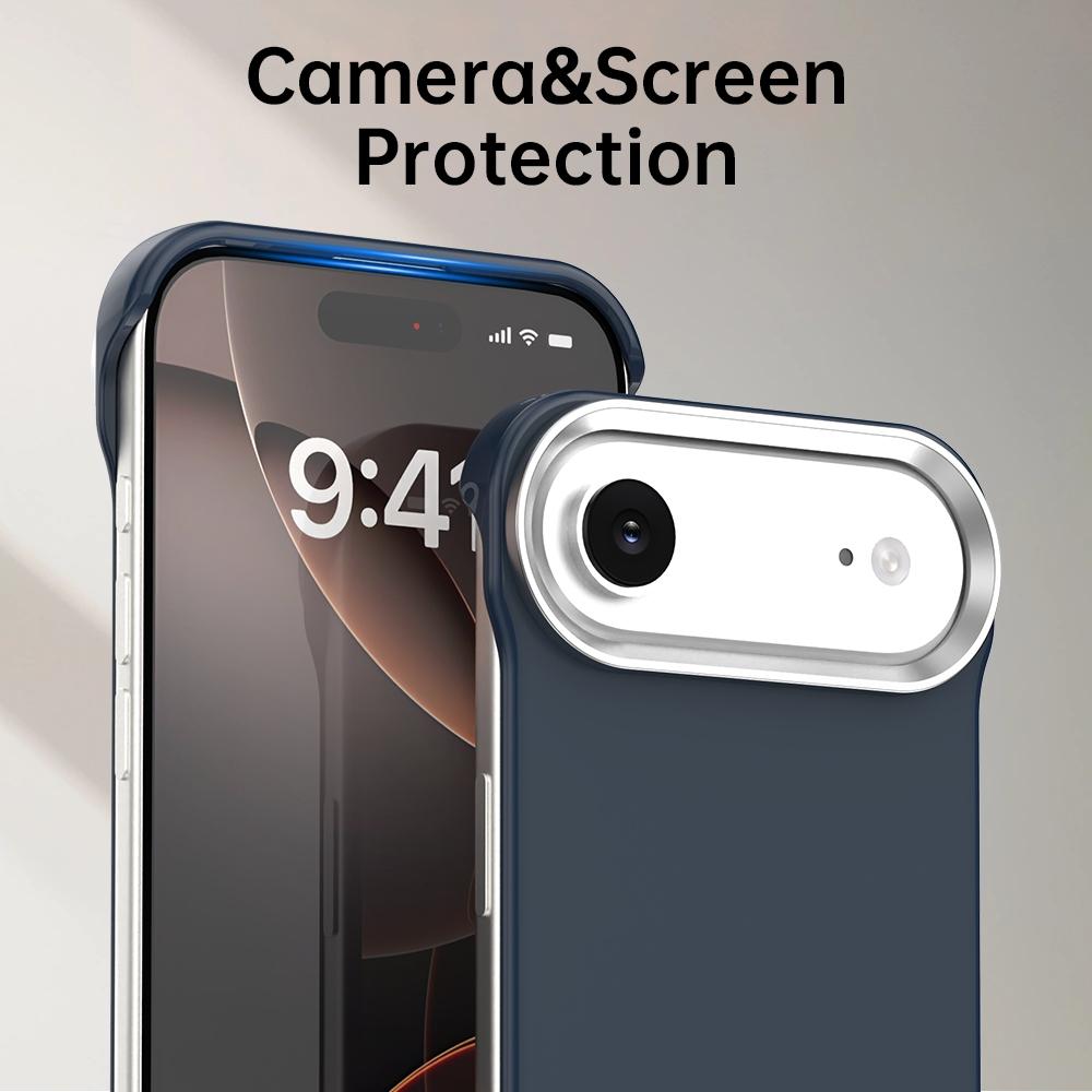 For iPhone Air Ultra-Slim Frameless TPU + PET + PC Shockproof Phone Case - Blue - EDA009752904E