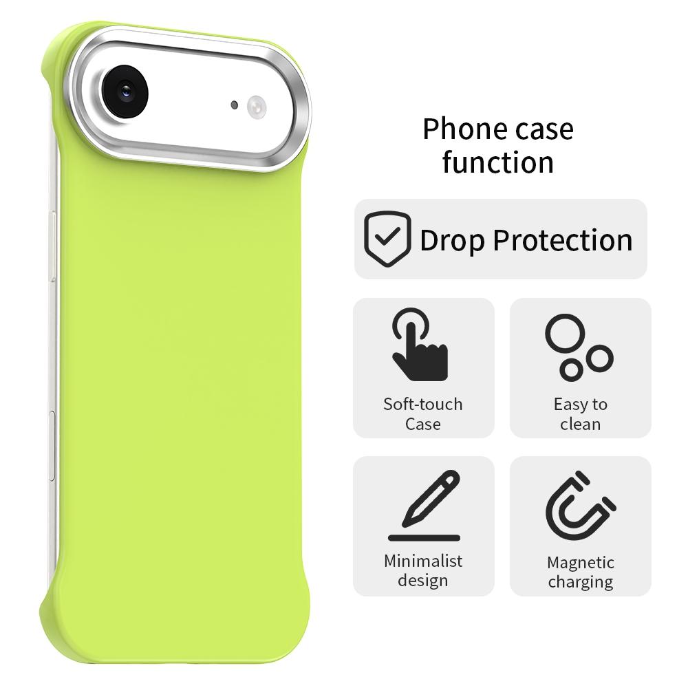 For iPhone Air Ultra-Slim Frameless TPU + PET + PC Shockproof Phone Case - Green - EDA009752904F