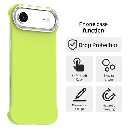 For iPhone Air Ultra-Slim Frameless TPU + PET + PC Shockproof Phone Case - Green - EDA009752904F