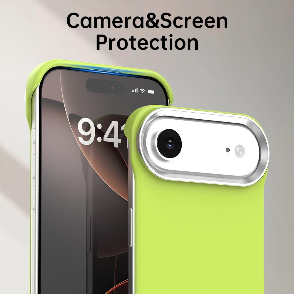 For iPhone Air Ultra-Slim Frameless TPU + PET + PC Shockproof Phone Case - Green - EDA009752904F
