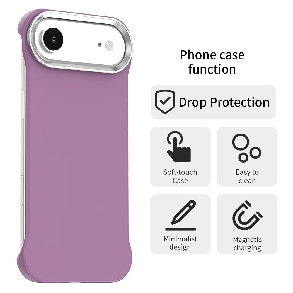 For iPhone Air Ultra-Slim Frameless TPU + PET + PC Shockproof Phone Case - Purple - EDA009752904G