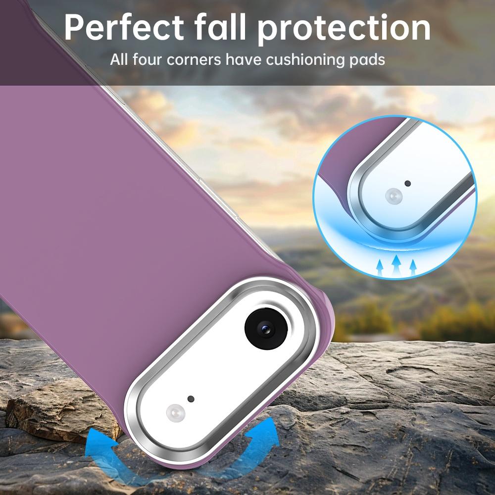 For iPhone Air Ultra-Slim Frameless TPU + PET + PC Shockproof Phone Case - Purple - EDA009752904G