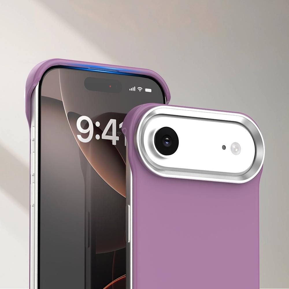 For iPhone Air Ultra-Slim Frameless TPU + PET + PC Shockproof Phone Case - Purple - EDA009752904G