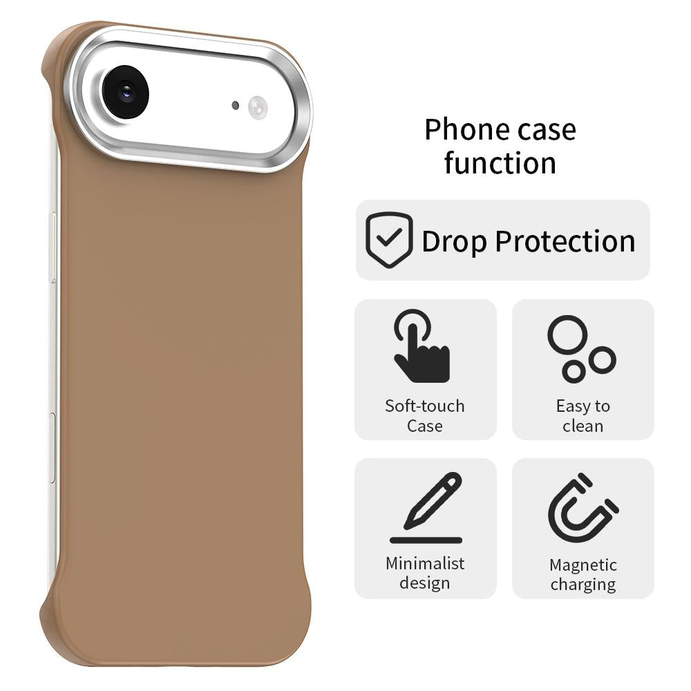 For iPhone Air Ultra-Slim Frameless TPU + PET + PC Shockproof Phone Case - Brown - EDA009752904H