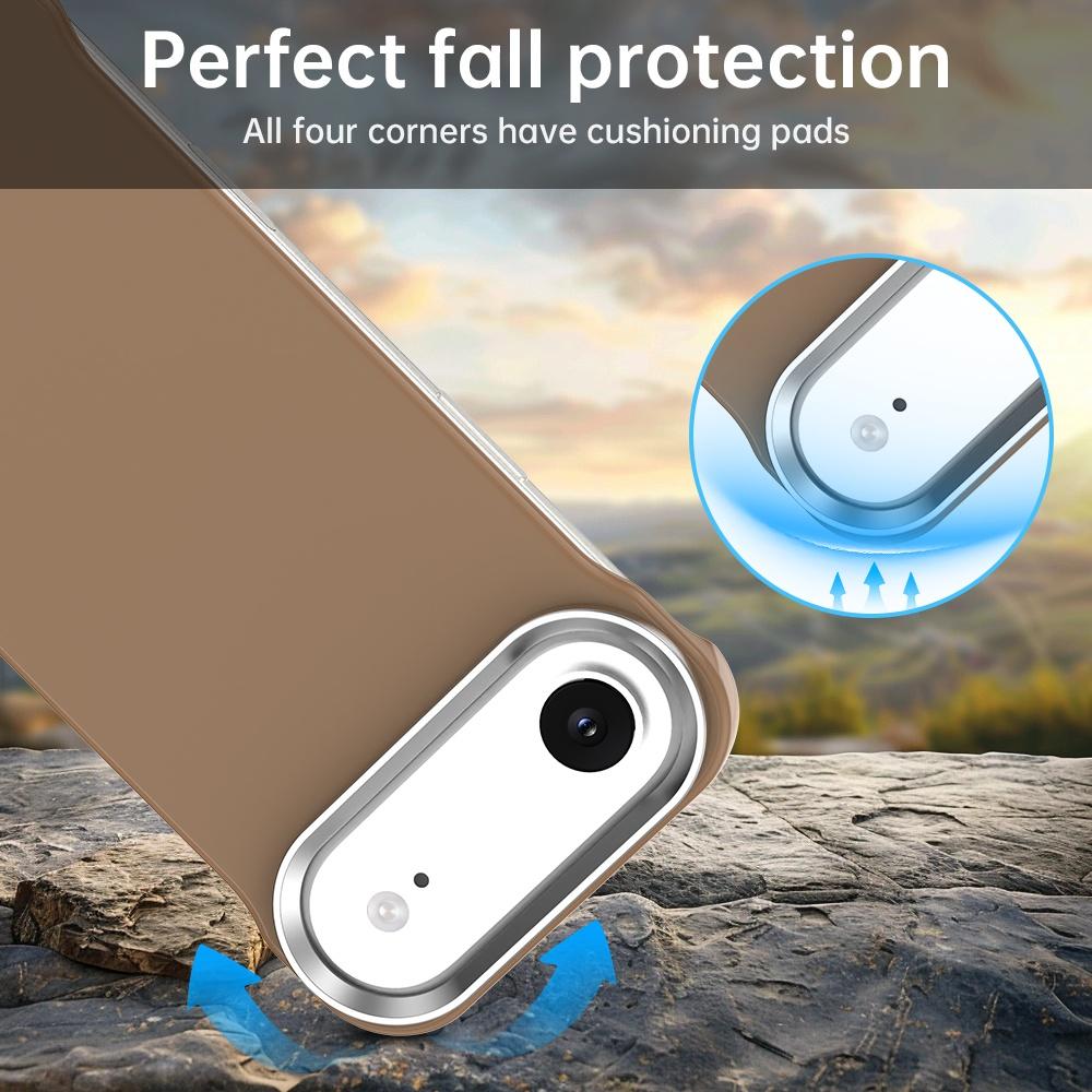 For iPhone Air Ultra-Slim Frameless TPU + PET + PC Shockproof Phone Case - Brown - EDA009752904H
