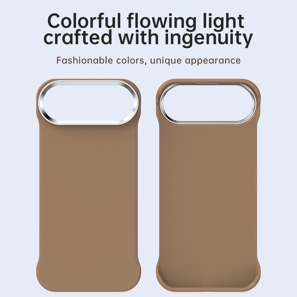 For iPhone Air Ultra-Slim Frameless TPU + PET + PC Shockproof Phone Case - Brown - EDA009752904H