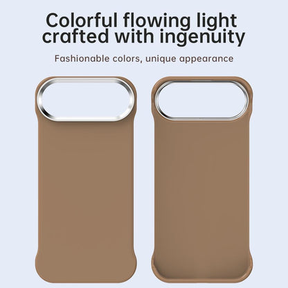 For iPhone Air Ultra-Slim Frameless TPU + PET + PC Shockproof Phone Case - Brown - EDA009752904H