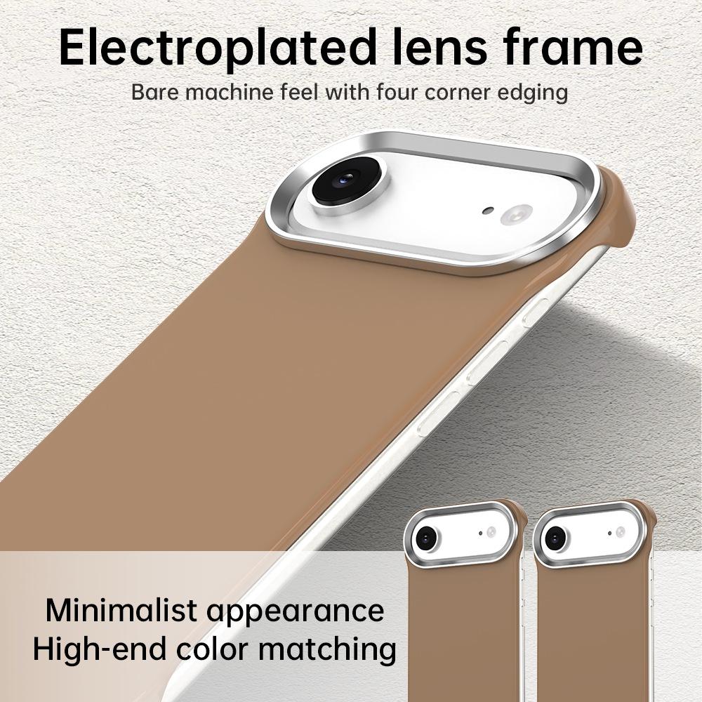 For iPhone Air Ultra-Slim Frameless TPU + PET + PC Shockproof Phone Case - Brown - EDA009752904H
