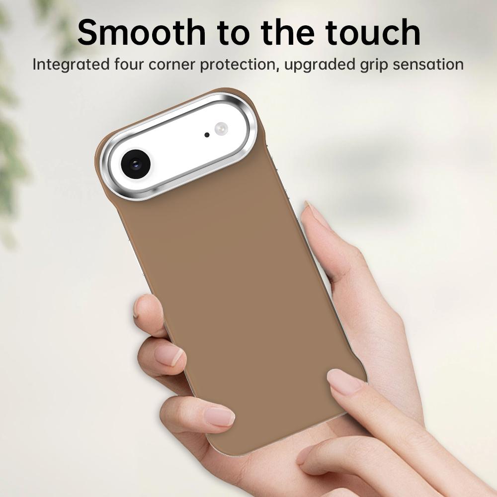 For iPhone Air Ultra-Slim Frameless TPU + PET + PC Shockproof Phone Case - Brown - EDA009752904H