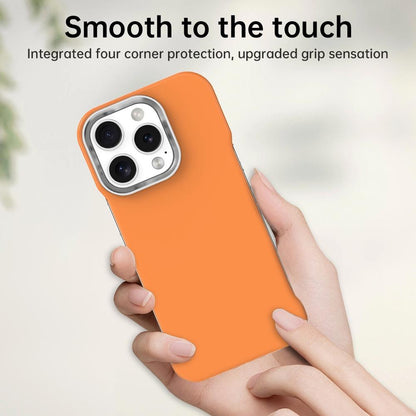 For iPhone 16 Pro Max Ultra-Slim Frameless TPU + PET + PC Shockproof Phone Case - Orange - EDA009752905B