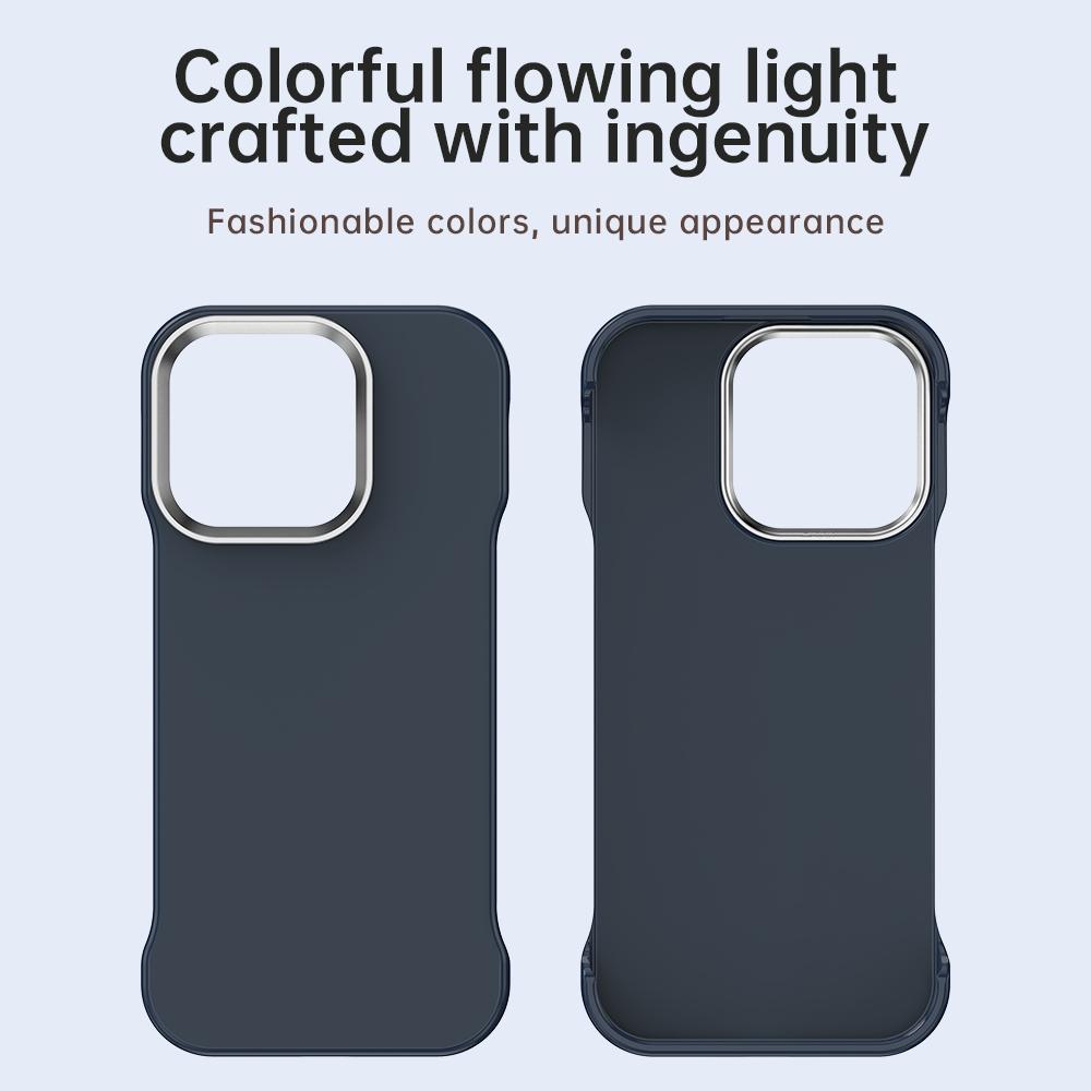 For iPhone 16 Pro Max Ultra-Slim Frameless TPU + PET + PC Shockproof Phone Case - Blue - EDA009752905E