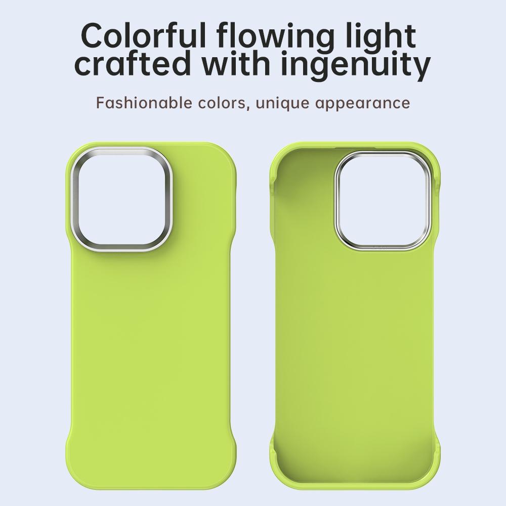 For iPhone 16 Pro Max Ultra-Slim Frameless TPU + PET + PC Shockproof Phone Case - Green - EDA009752905F