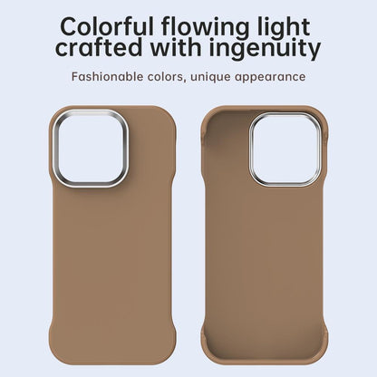 For iPhone 16 Pro Max Ultra-Slim Frameless TPU + PET + PC Shockproof Phone Case - Brown - EDA009752905H