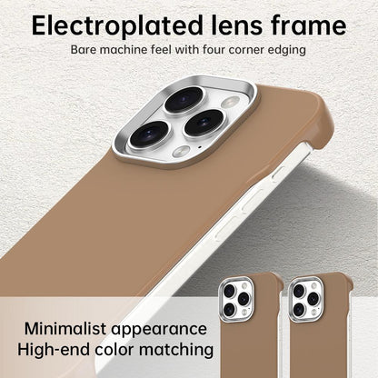 For iPhone 16 Pro Max Ultra-Slim Frameless TPU + PET + PC Shockproof Phone Case - Brown - EDA009752905H