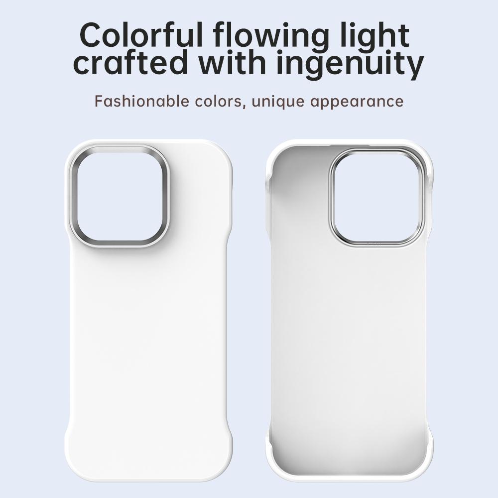 For iPhone 16 Pro Ultra-Slim Frameless TPU + PET + PC Shockproof Phone Case - White - EDA009752906A