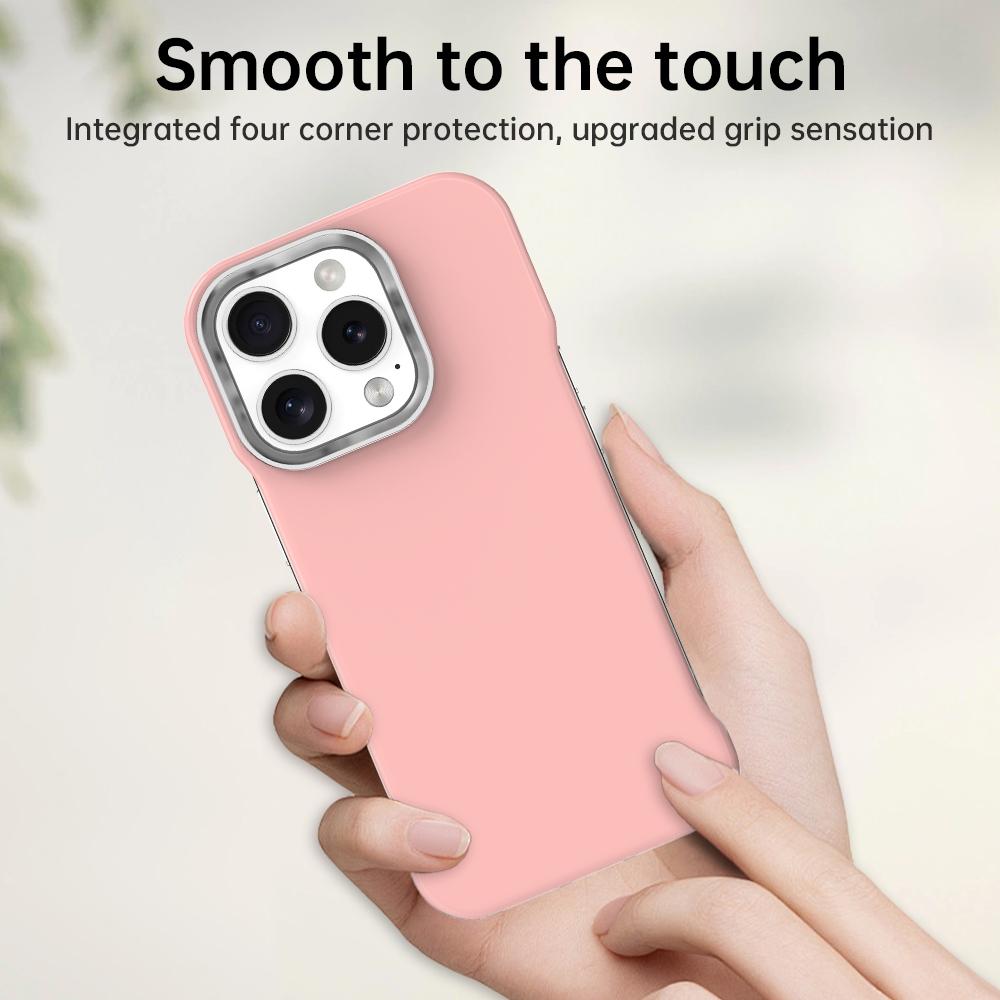 For iPhone 16 Pro Ultra-Slim Frameless TPU + PET + PC Shockproof Phone Case - Pink - EDA009752906C