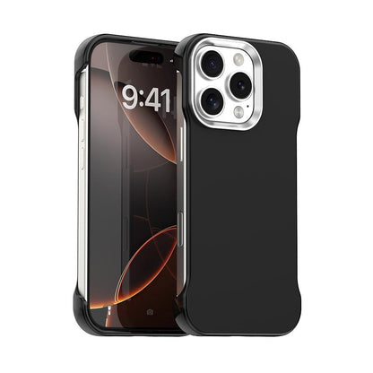 For iPhone 16 Pro Ultra-Slim Frameless TPU + PET + PC Shockproof Phone Case - Black - EDA009752906D