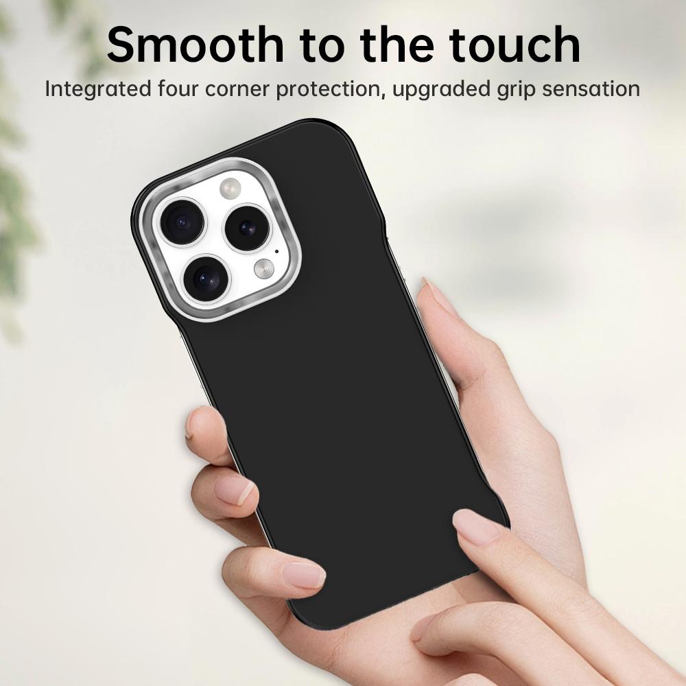 For iPhone 16 Pro Ultra-Slim Frameless TPU + PET + PC Shockproof Phone Case - Black - EDA009752906D