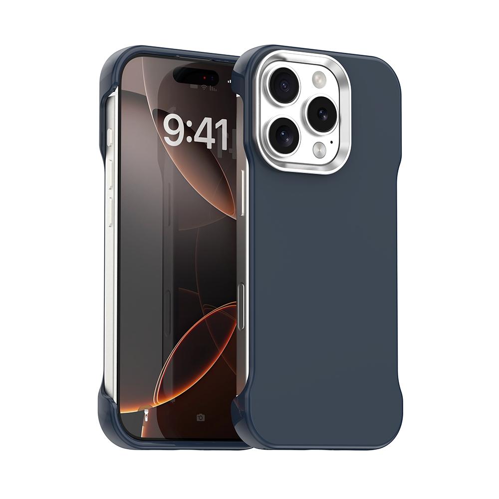 For iPhone 16 Pro Ultra-Slim Frameless TPU + PET + PC Shockproof Phone Case - Blue - EDA009752906E