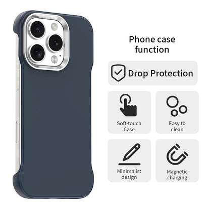 For iPhone 16 Pro Ultra-Slim Frameless TPU + PET + PC Shockproof Phone Case - Blue - EDA009752906E