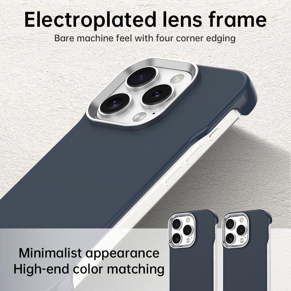 For iPhone 16 Pro Ultra-Slim Frameless TPU + PET + PC Shockproof Phone Case - Blue - EDA009752906E