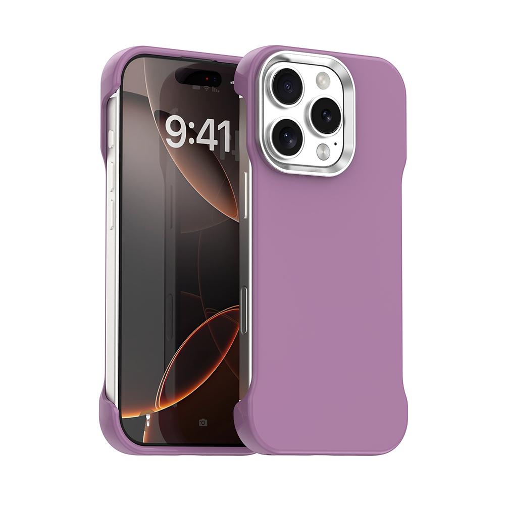 For iPhone 16 Pro Ultra-Slim Frameless TPU + PET + PC Shockproof Phone Case - Purple - EDA009752906G