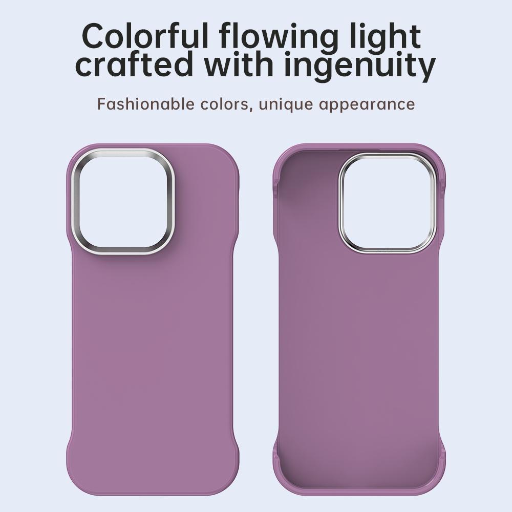 For iPhone 16 Pro Ultra-Slim Frameless TPU + PET + PC Shockproof Phone Case - Purple - EDA009752906G