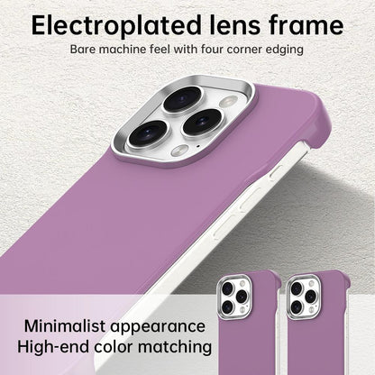 For iPhone 16 Pro Ultra-Slim Frameless TPU + PET + PC Shockproof Phone Case - Purple - EDA009752906G