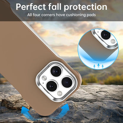 For iPhone 16 Pro Ultra-Slim Frameless TPU + PET + PC Shockproof Phone Case - Brown - EDA009752906H