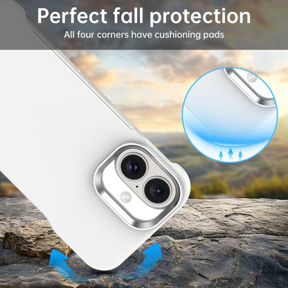 For iPhone 16 Ultra-Slim Frameless TPU + PET + PC Shockproof Phone Case - White - EDA009752908A