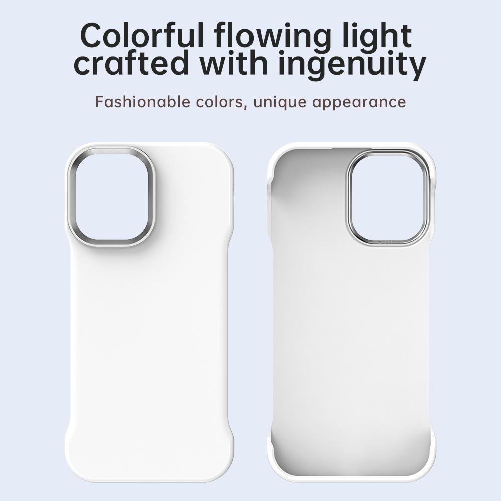 For iPhone 16 Ultra-Slim Frameless TPU + PET + PC Shockproof Phone Case - White - EDA009752908A