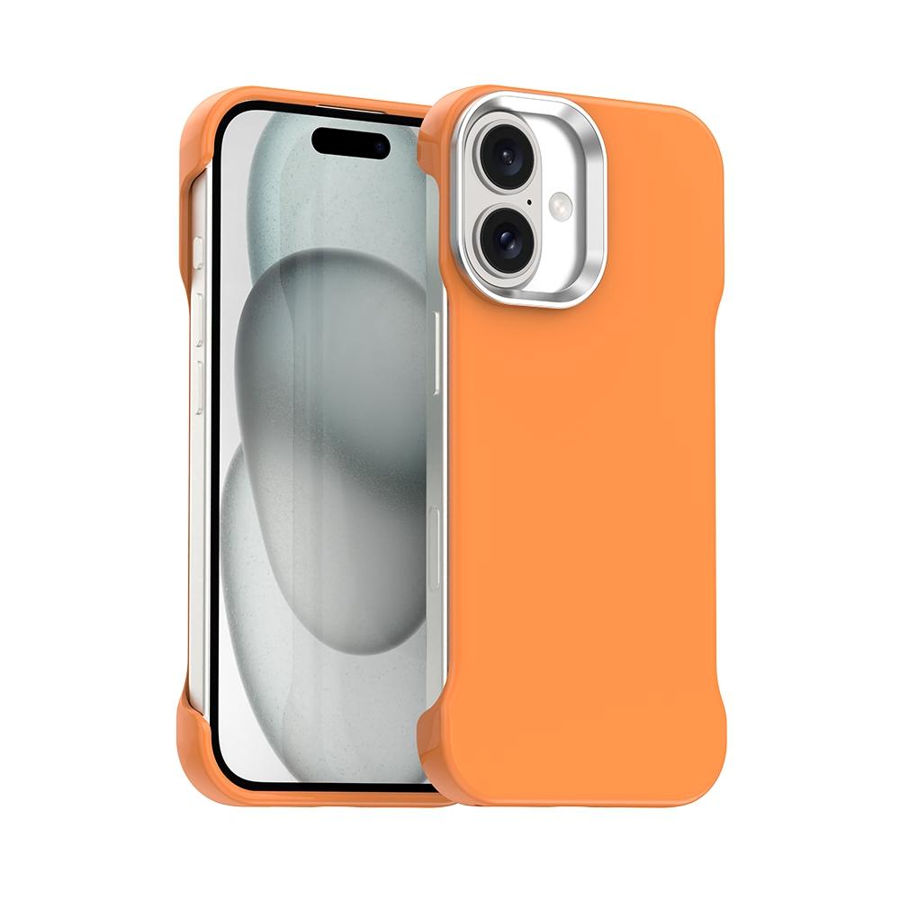 For iPhone 16 Ultra-Slim Frameless TPU + PET + PC Shockproof Phone Case - Orange - EDA009752908B