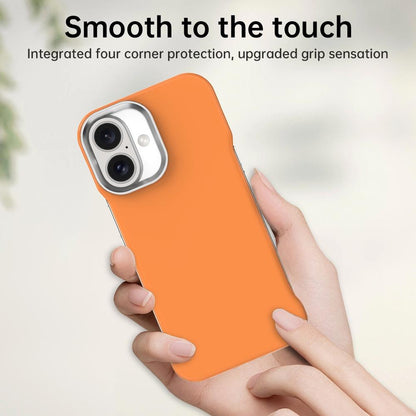 For iPhone 16 Ultra-Slim Frameless TPU + PET + PC Shockproof Phone Case - Orange - EDA009752908B