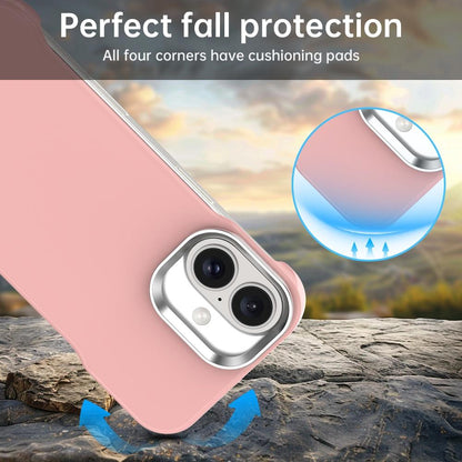 For iPhone 16 Ultra-Slim Frameless TPU + PET + PC Shockproof Phone Case - Pink - EDA009752908C
