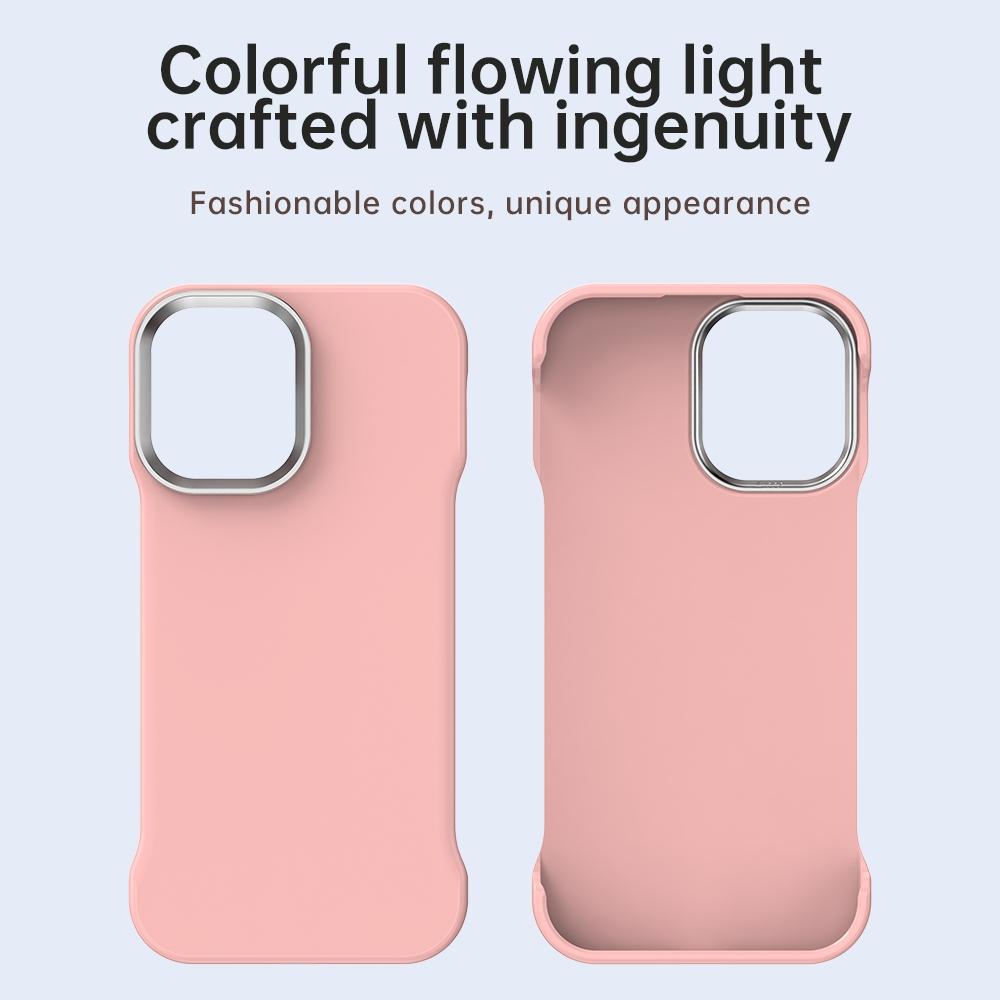 For iPhone 16 Ultra-Slim Frameless TPU + PET + PC Shockproof Phone Case - Pink - EDA009752908C