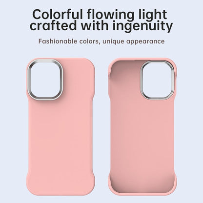 For iPhone 16 Ultra-Slim Frameless TPU + PET + PC Shockproof Phone Case - Pink - EDA009752908C