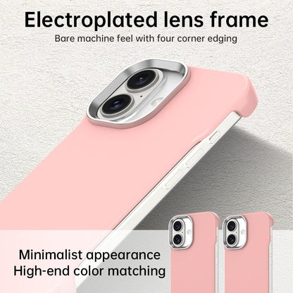 For iPhone 16 Ultra-Slim Frameless TPU + PET + PC Shockproof Phone Case - Pink - EDA009752908C