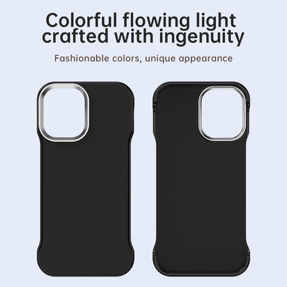 For iPhone 16 Ultra-Slim Frameless TPU + PET + PC Shockproof Phone Case - Black - EDA009752908D