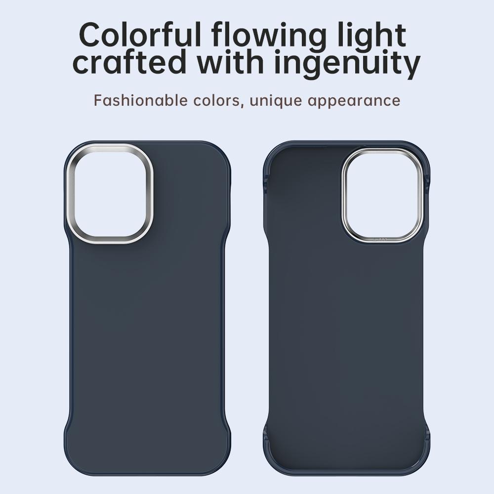 For iPhone 16 Ultra-Slim Frameless TPU + PET + PC Shockproof Phone Case - Blue - EDA009752908E