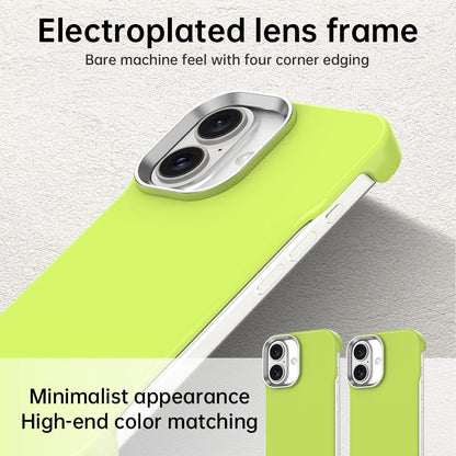 For iPhone 16 Ultra-Slim Frameless TPU + PET + PC Shockproof Phone Case - Green - EDA009752908F
