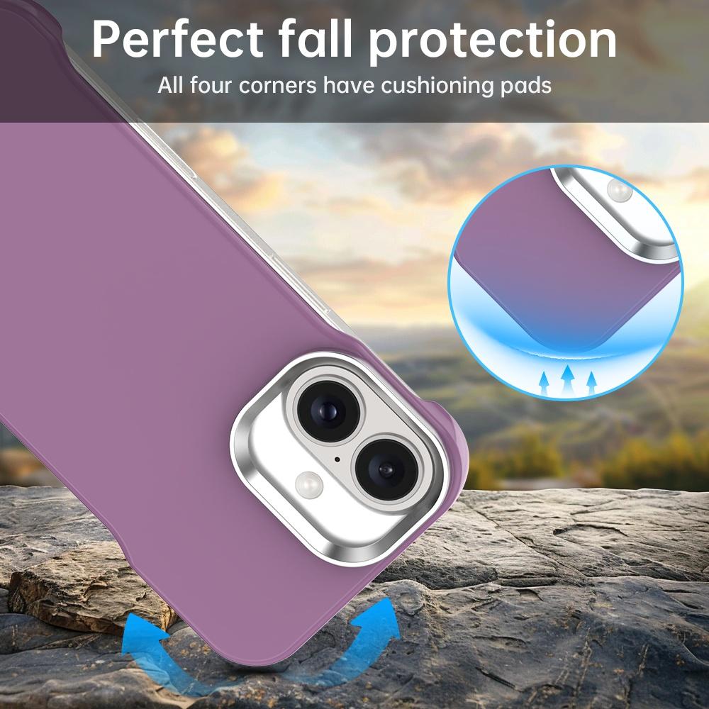 For iPhone 16 Ultra-Slim Frameless TPU + PET + PC Shockproof Phone Case - Purple - EDA009752908G